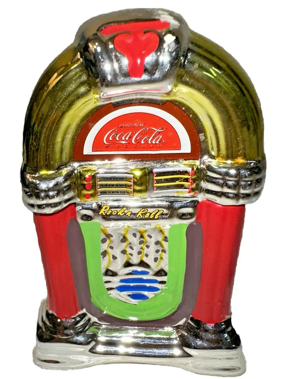 Coca Cola Ceramic Salt And Pepper Shakers W Stoppers Retro 1950’s Tabletop Diner